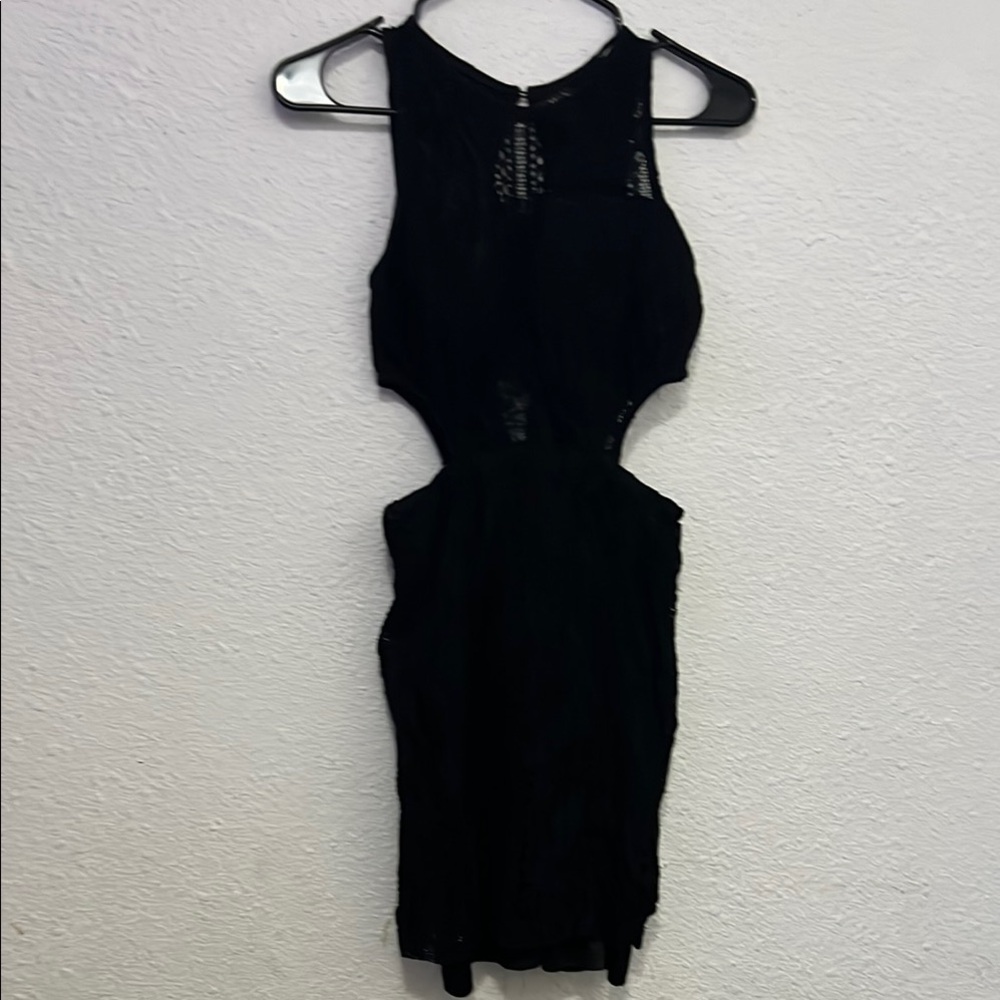 Black Cutout Bodycon Cocktail Dress